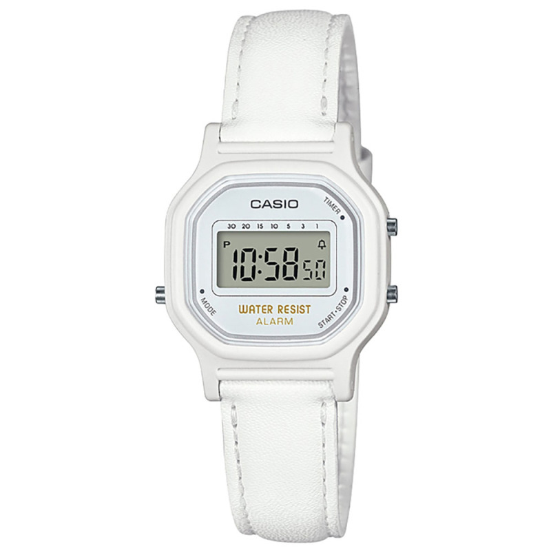 Casio Ladies Digital Watch with Timer & Stopwatch White Dealley