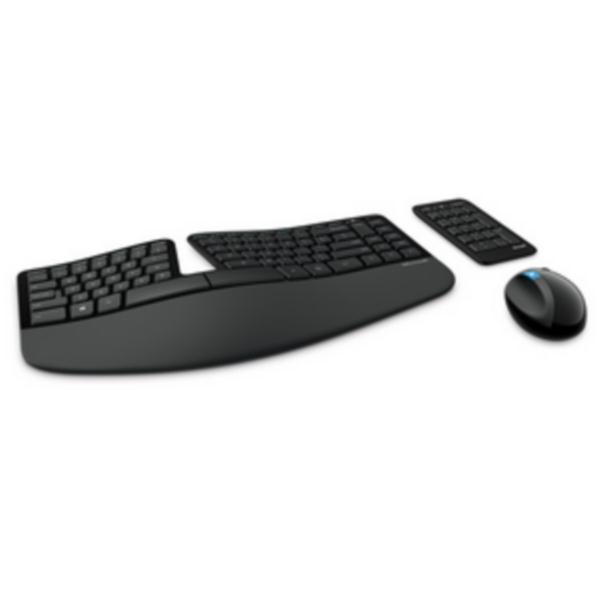 Microsoft Sculpt Ergonomic Wireless UK Keyboard, Number Pad + Mouse