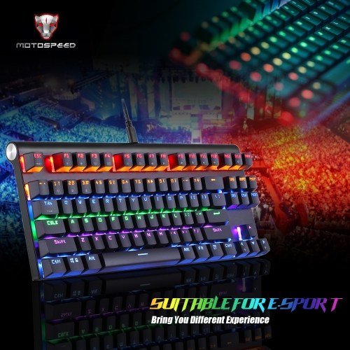 Motospeed BT Mechanical Keyboard Wired USB Black Quick Respond