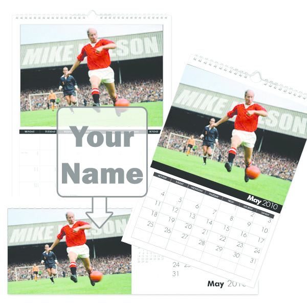 Personalised Manchester United Legends Calendar A4 Dealley