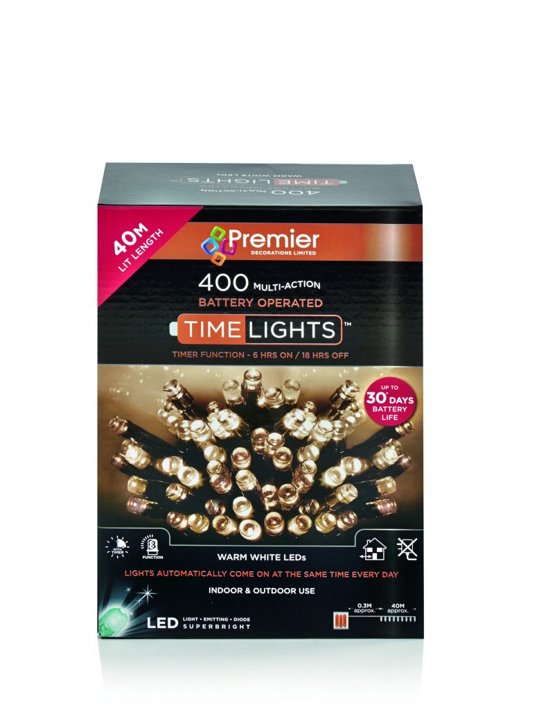 Premier 400 Multi Action Battery LED Christmas Lights (Warm White ...