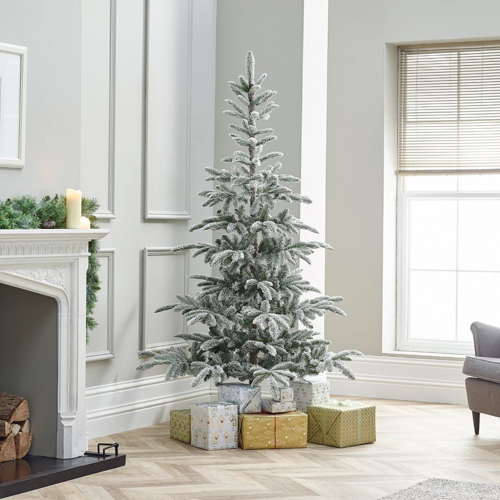 8ft Snowy Nobilis Fir Artificial Christmas Tree Dealley