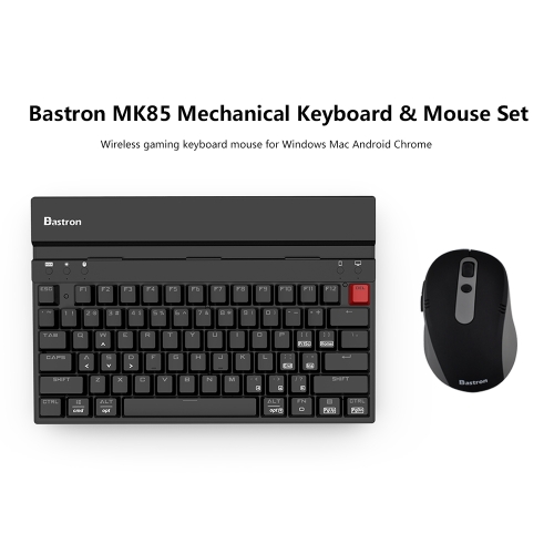 Bastron MK85 Mechanical Keyboard & Mouse Set Wireless Gaming Keyboard Mouse for Windows Mac